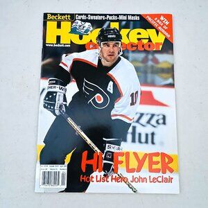 Vtg Beckett Hockey Collector April 1999 Issue 102 Flyers JOHN LECLAIR Cover